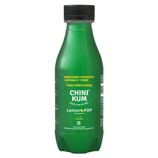 CHINI KUM Lemon POP (Zero Added Sugar, Prebiotic Fibre) - Pack of 8(250ml)