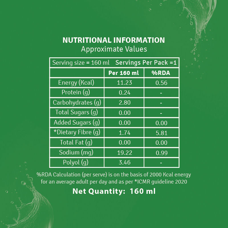 CHINI KUM Lemon POP (Zero Added Sugar, Prebiotic Fibre) - Pack of 4 (160ml)