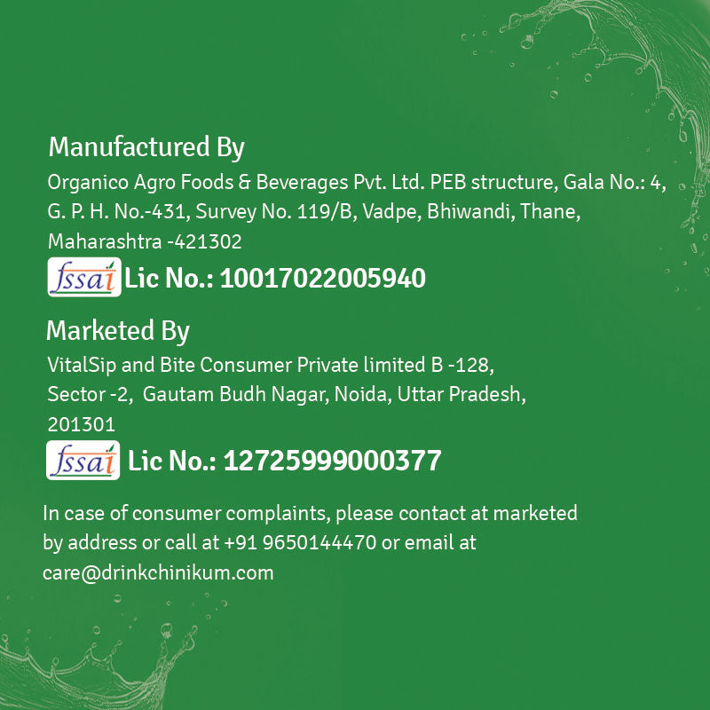 CHINI KUM-Lemon & Mango POP (Zero Sugar, Prebiotic Fibre)-Pack of 4(160ml)