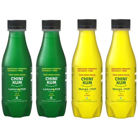 CHINI KUM-Lemon & Mango POP (Zero Sugar, Prebiotic Fibre)-Pack of 4(160ml)