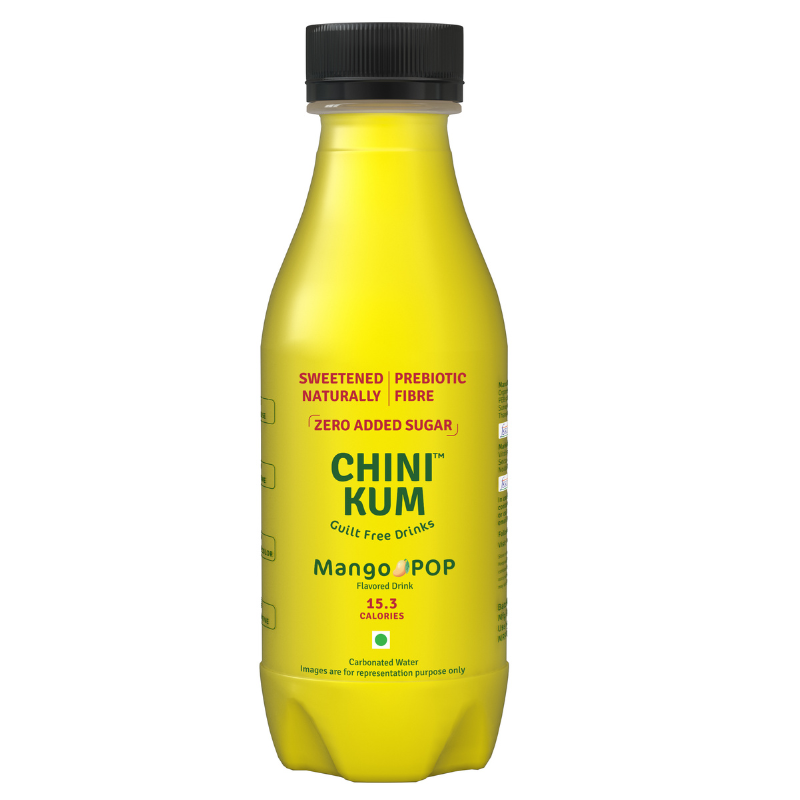 CHINI KUM Mango POP (Zero Sugar, Prebiotic Fibre) - Pack of 8(250ml)