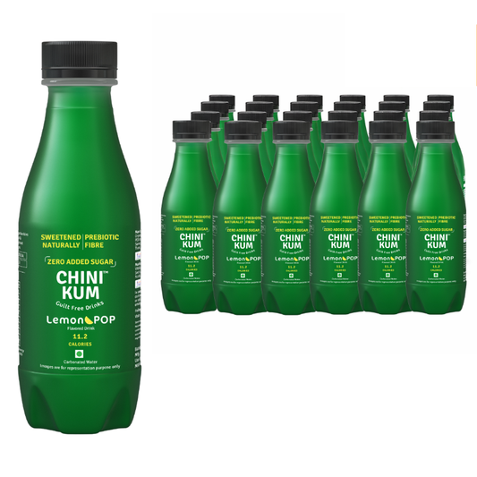 CHINI KUM Lemon POP (Zero Added Sugar, Prebiotic Fibre) - Pack of 4 (160ml)